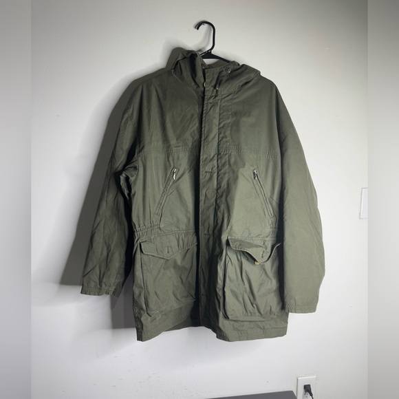 Vintage Hugo Boss Olive Windbreaker Jacket Made In Germany - Picture 1 of 11